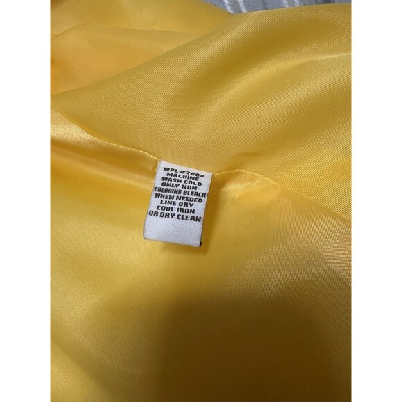 Style & Co Women's Yellow Cotton Blend 3/4 Sleeve Pea Coat Button Front L Jacket - Picture 4 of 9